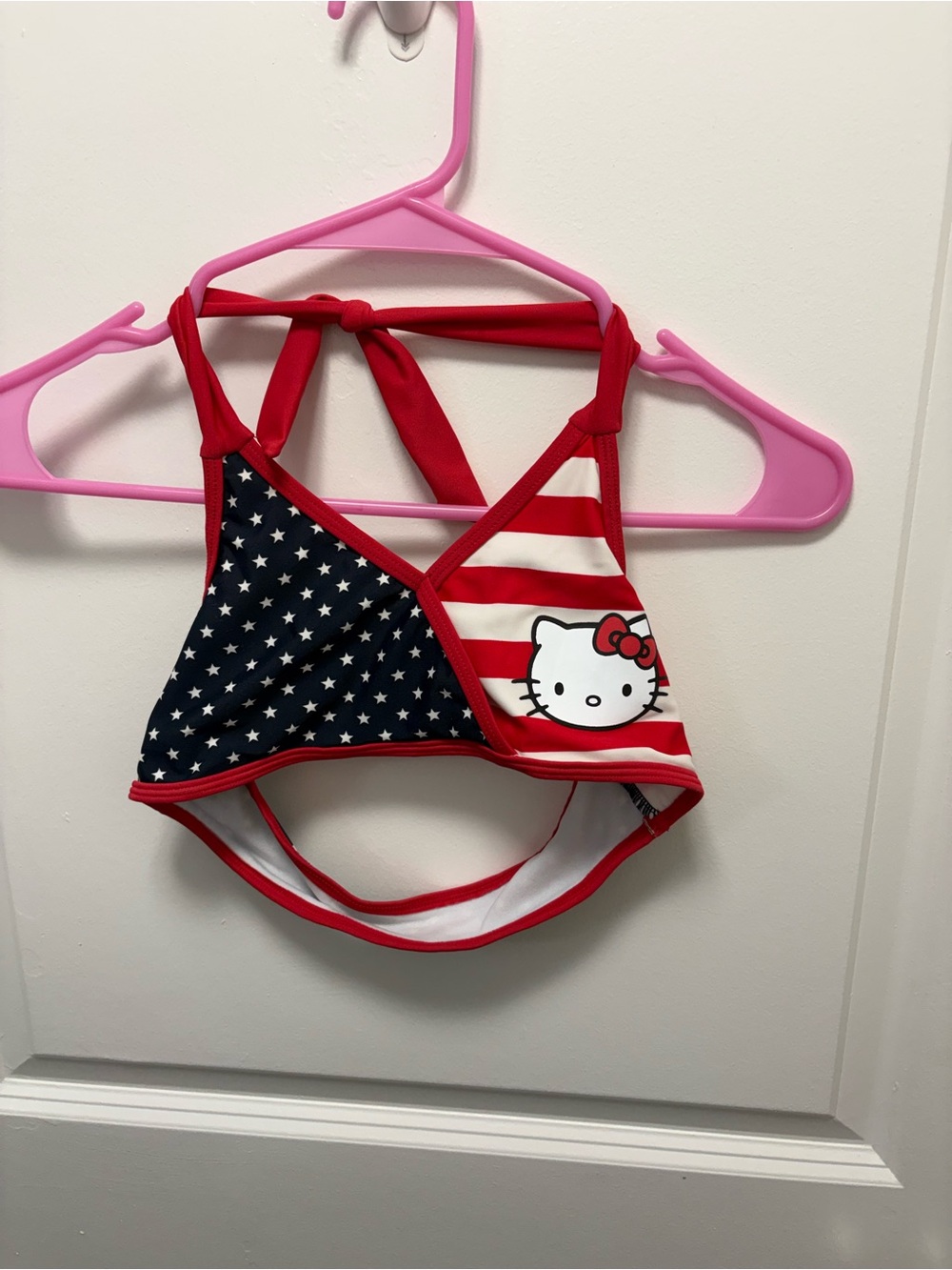 Hello Kitty Navy and White Star Print BIKINI SET with Red Script